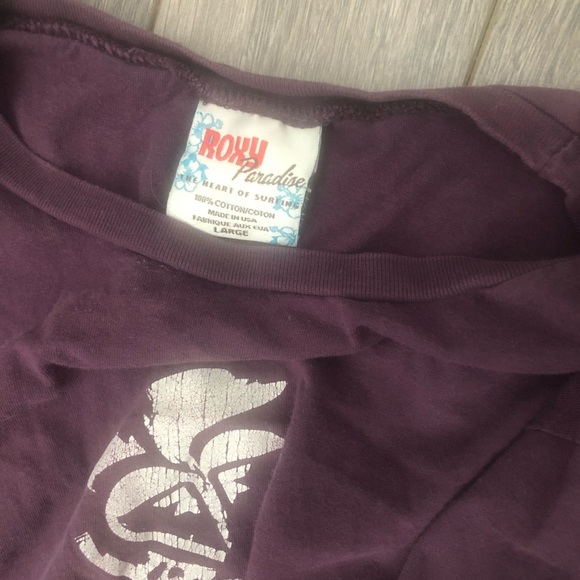 Roxy Tropical Deep Purple long Sleeve T w/logo szS - Picture 3 of 3